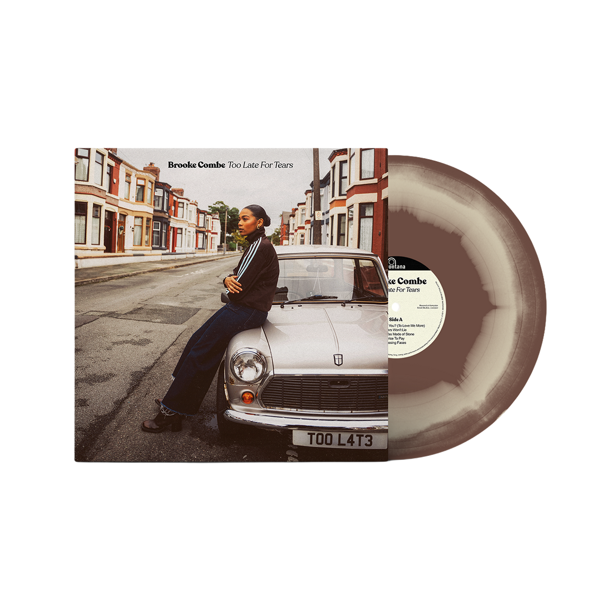 Brooke Combe - Too Late For Tears: Limited Edition Brown & Cream Swirl 12" Vinyl